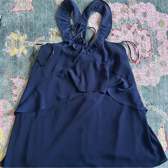 J.O.A Los Angeles JOA Stars Come Out Navy Blue Dress- Size L NWOT - Picture 9 of 11